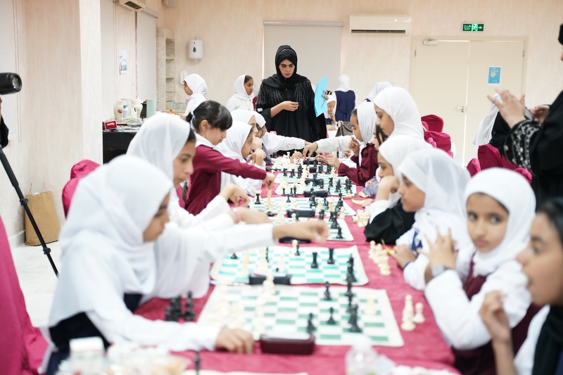 الاحتفال بمهرجان الشطرنج  المدرسي بتعليمية محافظة الظاهرة 