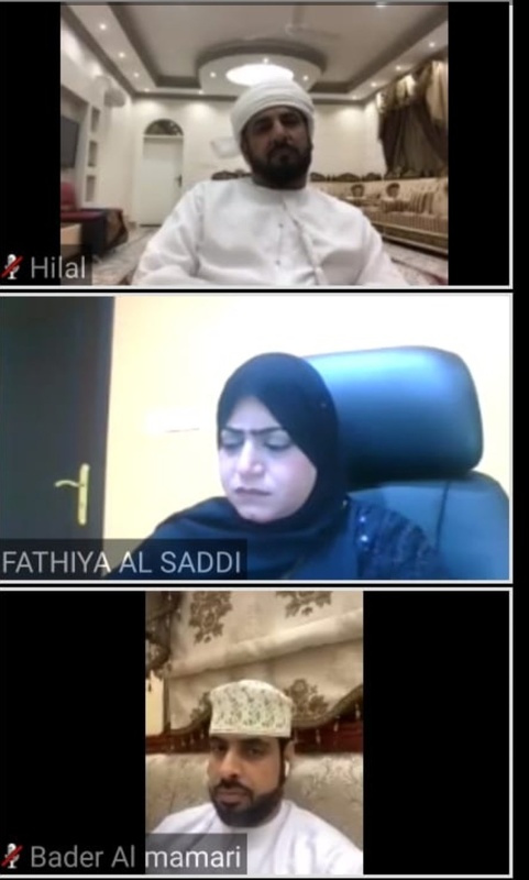 جلسة حوارية بالبريمي حول التعليم بالتكنولوجيا وخفاياها عبر تطبيق Zoom